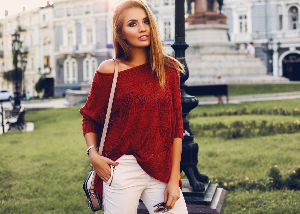 How to Style Red Sweaters This Fall 